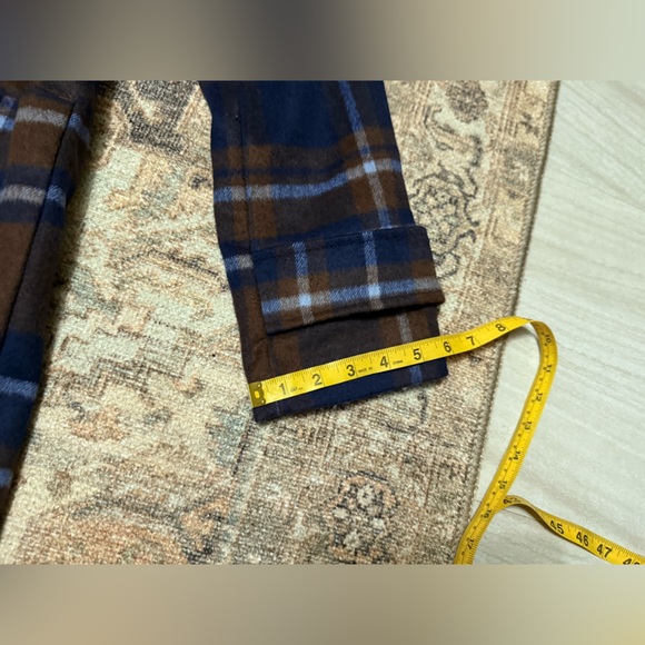 House of Harlow 1960 Plaid Trench Coat in Brown and Blue - Picture 11 of 13